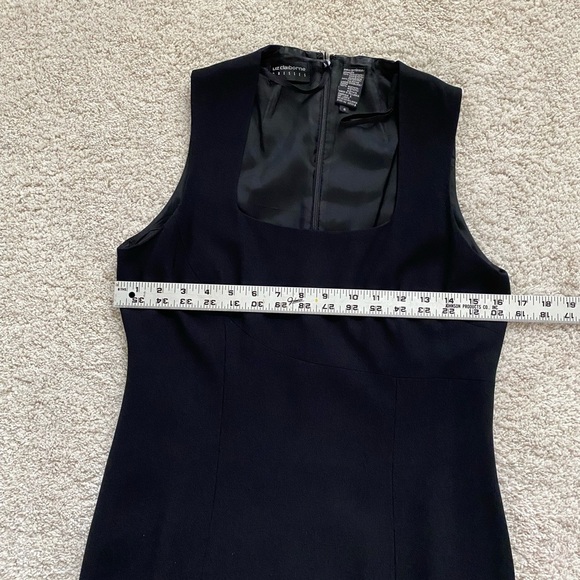 Liz Claiborne Black Sleeveless Long Dress with Slit - Picture 5 of 6